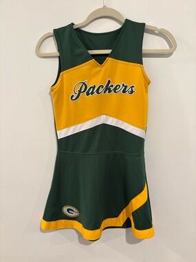 Green Bay Packers Cheer Dress Youth Size 7/8 NFL Cheerleader Outfit Game Day